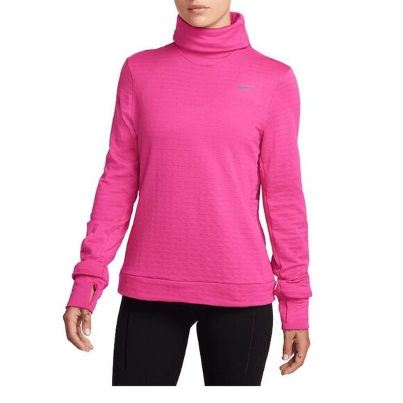 NWT Nike Thermal-Fit Elements Swift Turtleneck Running Top Fireberry Women L - Picture 1 of 13